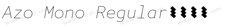Azo Mono Regular字体转换